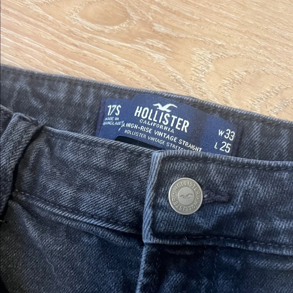 Distressed Hollister 17S Black Women's Jeans w33 L25